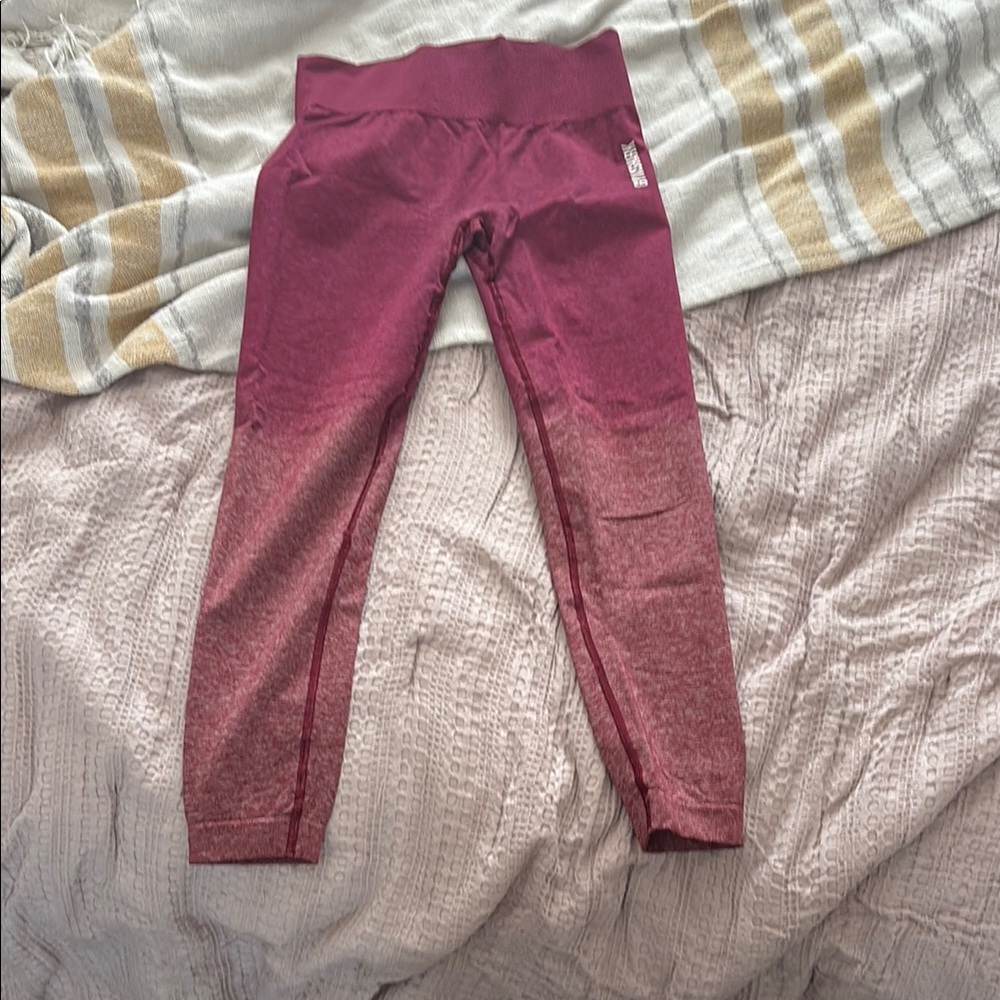 Women’s Maroon Ombré Gymshark Leggings